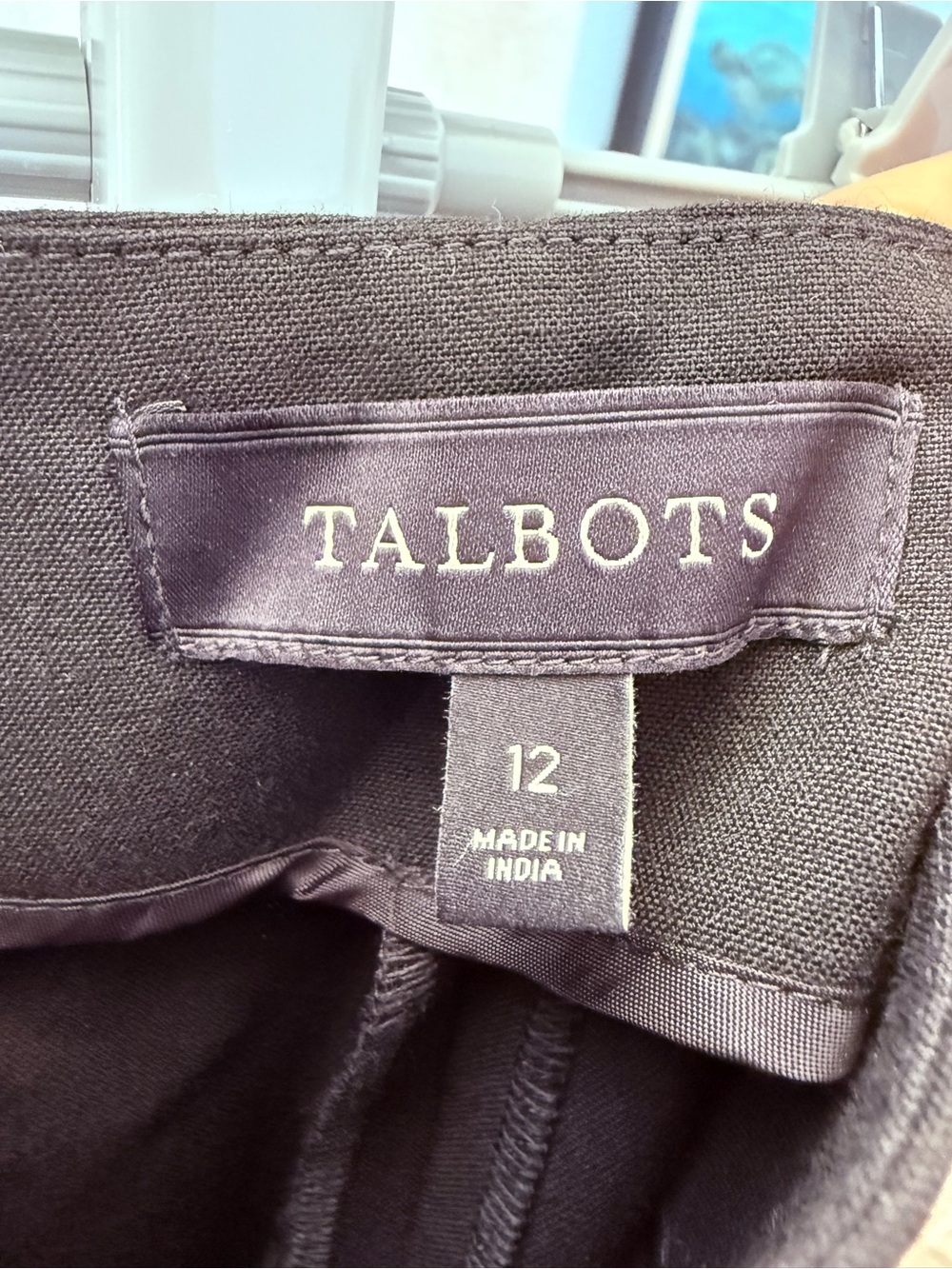 Talbots Black Wide Leg Straight Pants Size 12 - Picture 2 of 5